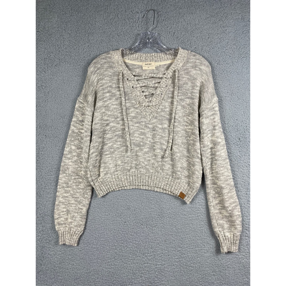 Double Agent Knitwear Sweater Lace Up Crop Short XS Long Sleeve